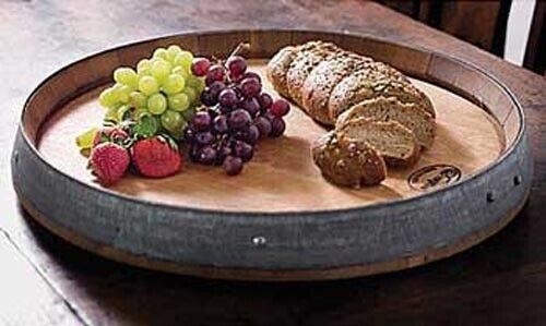 (image for) Lazy Susan Serving Tray 24" Reclaimed Wine Barrel